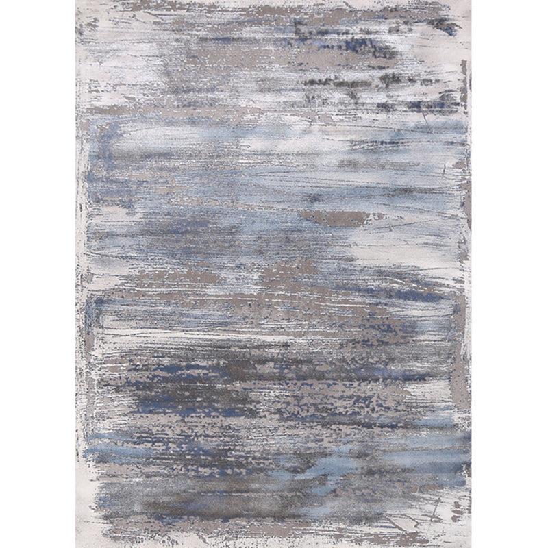 Contemporary Living Room Rug Multi Colored Abstract Print Area Carpet Polyster Non-Slip Backing Pet Friendly Indoor Rug Gray-Blue Clearhalo 'Area Rug' 'Rug' 2392462