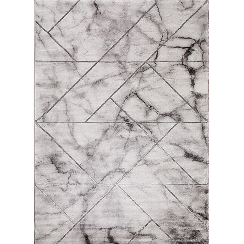 Contemporary Living Room Rug Multi Colored Abstract Print Area Carpet Polyster Non-Slip Backing Pet Friendly Indoor Rug Light Gray-White Clearhalo 'Area Rug' 'Rug' 2392468