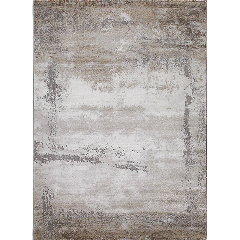 Contemporary Living Room Rug Multi Colored Abstract Print Area Carpet Polyster Non-Slip Backing Pet Friendly Indoor Rug Light Coffee Clearhalo 'Area Rug' 'Rug' 2392469