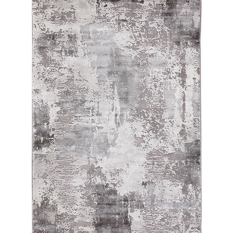 Contemporary Living Room Rug Multi Colored Abstract Print Area Carpet Polyster Non-Slip Backing Pet Friendly Indoor Rug Grey Clearhalo 'Area Rug' 'Rug' 2392470