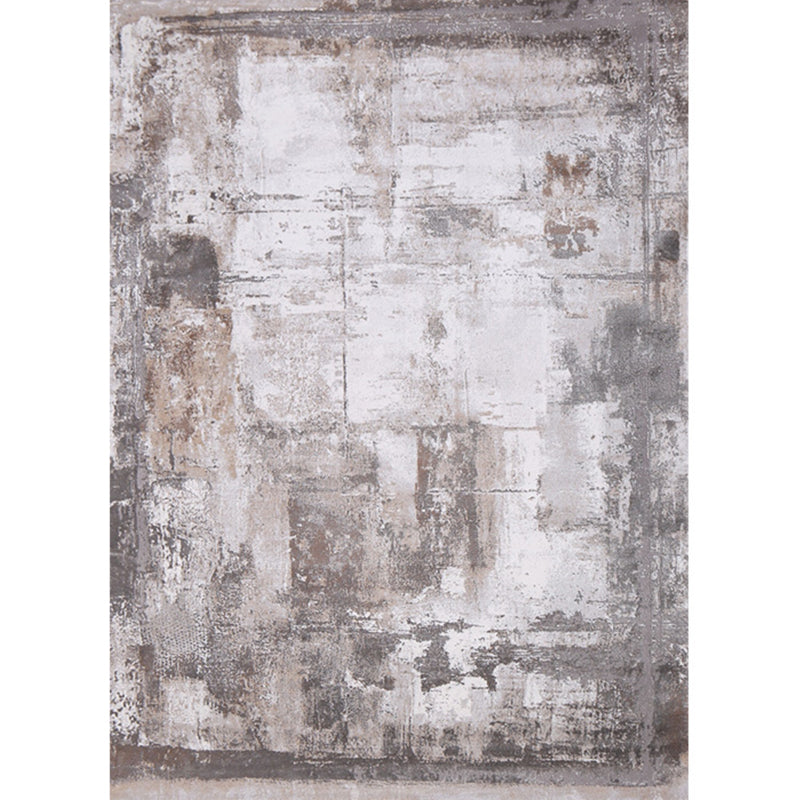 Contemporary Living Room Rug Multi Colored Abstract Print Area Carpet Polyster Non-Slip Backing Pet Friendly Indoor Rug Light Brown Clearhalo 'Area Rug' 'Rug' 2392474