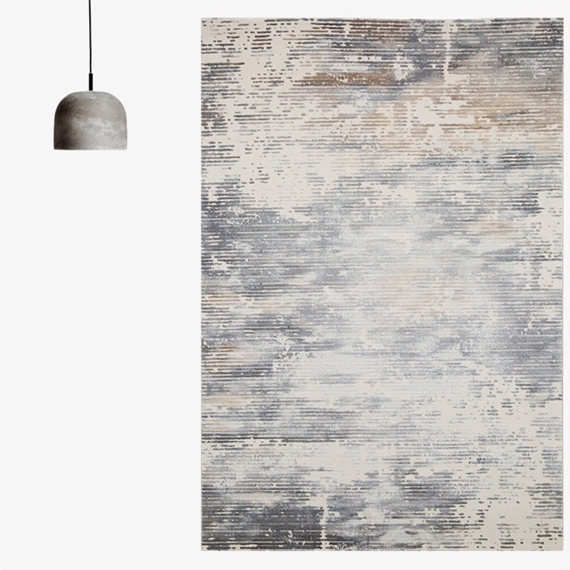 Nordic Abstract Pattern Rug Multi-Color Polypropylene Area Carpet Non-Slip Backing Pet Friendly Indoor Rug for Parlor Gray-Khaki Clearhalo 'Area Rug' 'Rug' 2392504