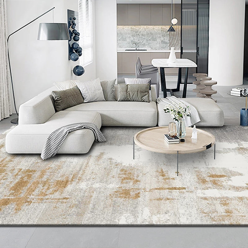 Nordic Decoration Rug Multi Color Abstract Printed Indoor Rug Polyster Non-Slip Backing Easy Care Carpet Yellow Clearhalo 'Area Rug' 'Rug' 2392530