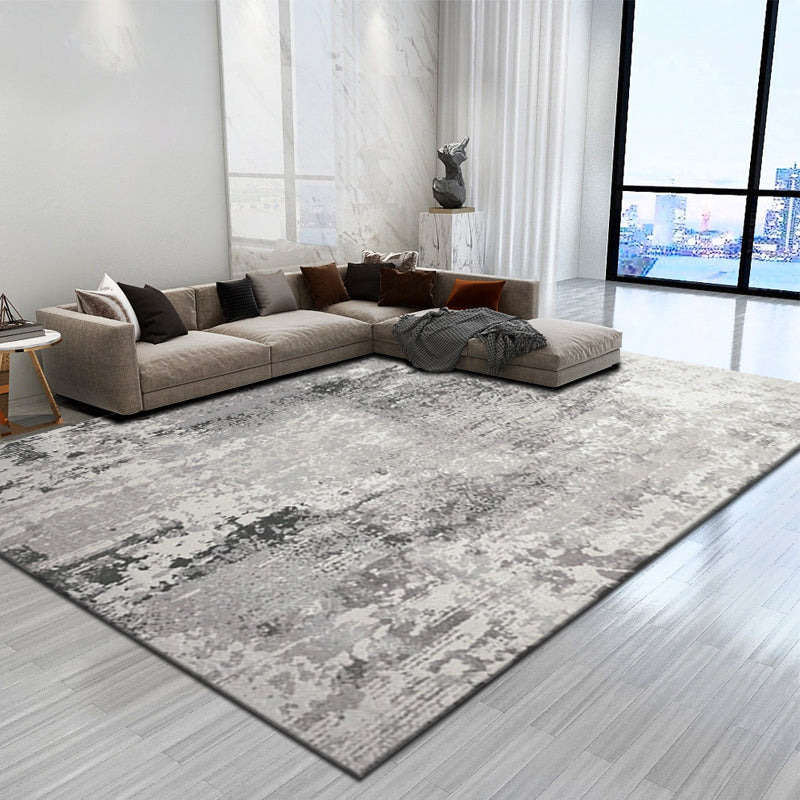 Nordic Decoration Rug Multi Color Abstract Printed Indoor Rug Polyster Non-Slip Backing Easy Care Carpet Gray-Khaki Clearhalo 'Area Rug' 'Rug' 2392534
