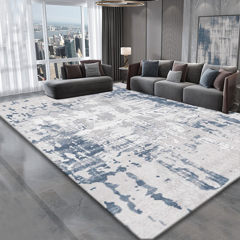 Casual Living Room Rug Multicolored Abstract Print Indoor Rug Polyster Non-Slip Backing Pet Friendly Area Carpet Gray-Blue Clearhalo 'Area Rug' 'Rug' 2392543