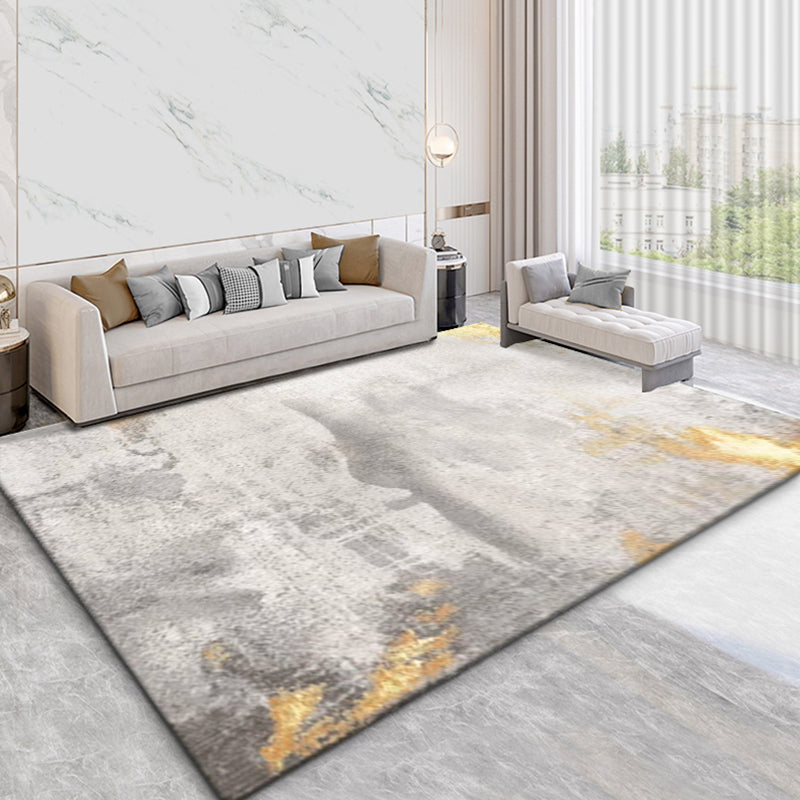 Casual Living Room Rug Multicolored Abstract Print Indoor Rug Polyster Non-Slip Backing Pet Friendly Area Carpet Beige Clearhalo 'Area Rug' 'Rug' 2392545