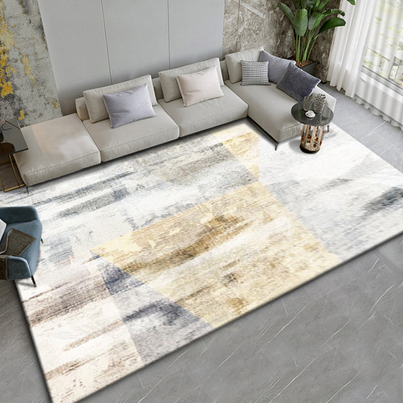 Casual Living Room Rug Multicolored Abstract Print Indoor Rug Polyster Non-Slip Backing Pet Friendly Area Carpet Yellow Clearhalo 'Area Rug' 'Rug' 2392547