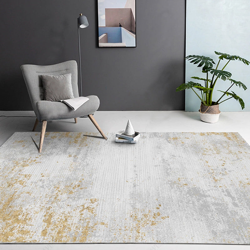 Casual Living Room Rug Multicolored Abstract Print Indoor Rug Polyster Non-Slip Backing Pet Friendly Area Carpet Light Yellow Clearhalo 'Area Rug' 'Rug' 2392554