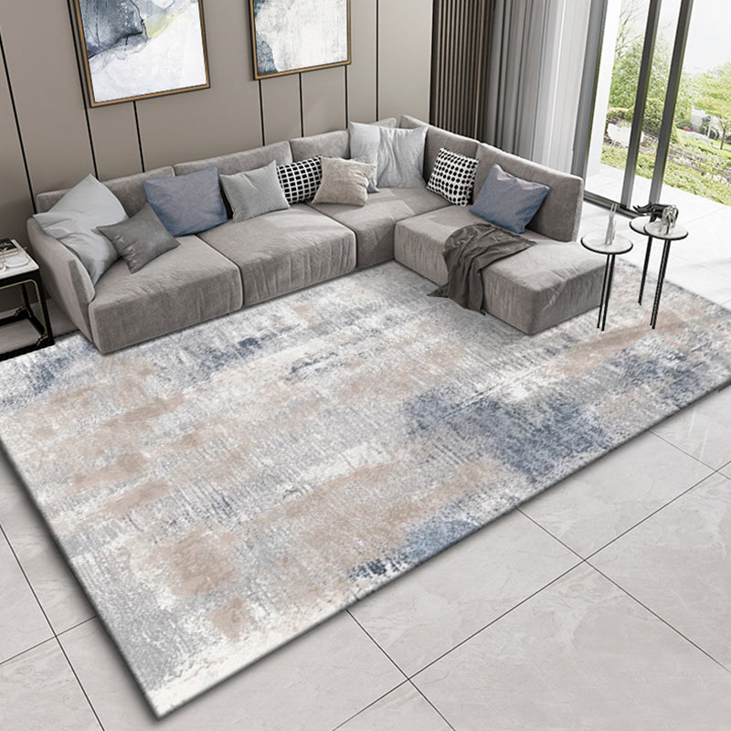 Casual Living Room Rug Multicolored Abstract Print Indoor Rug Polyster Non-Slip Backing Pet Friendly Area Carpet Gray-Khaki Clearhalo 'Area Rug' 'Rug' 2392556