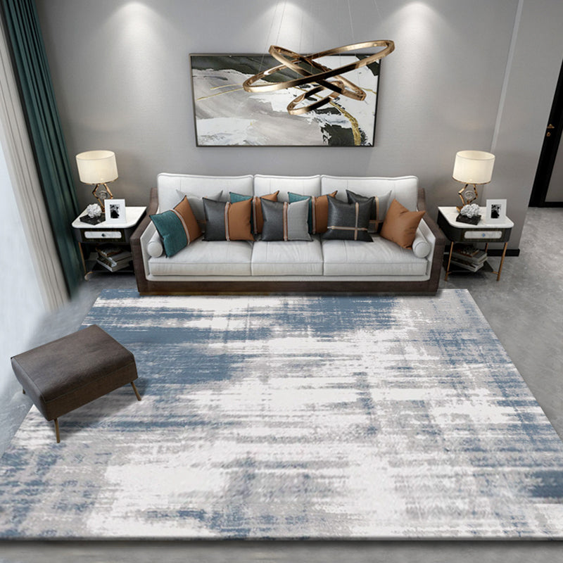 Casual Living Room Rug Multicolored Abstract Print Indoor Rug Polyster Non-Slip Backing Pet Friendly Area Carpet Dark Blue-Gray Clearhalo 'Area Rug' 'Rug' 2392557