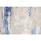 Minimalist Living Room Rug Multi Colored Abstract Printed Indoor Rug Polyster Anti-Slip Backing Pet Friendly Carpet Blue-White Clearhalo 'Area Rug' 'Rug' 2392562