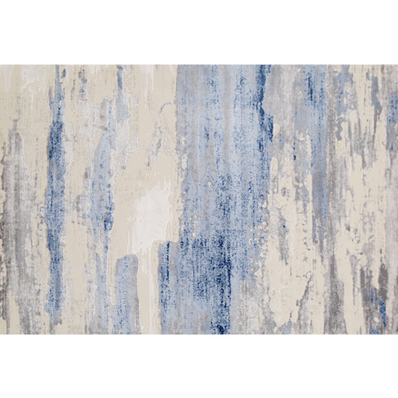 Minimalist Living Room Rug Multi Colored Abstract Printed Indoor Rug Polyster Anti-Slip Backing Pet Friendly Carpet Gray Blue Clearhalo 'Area Rug' 'Rug' 2392575