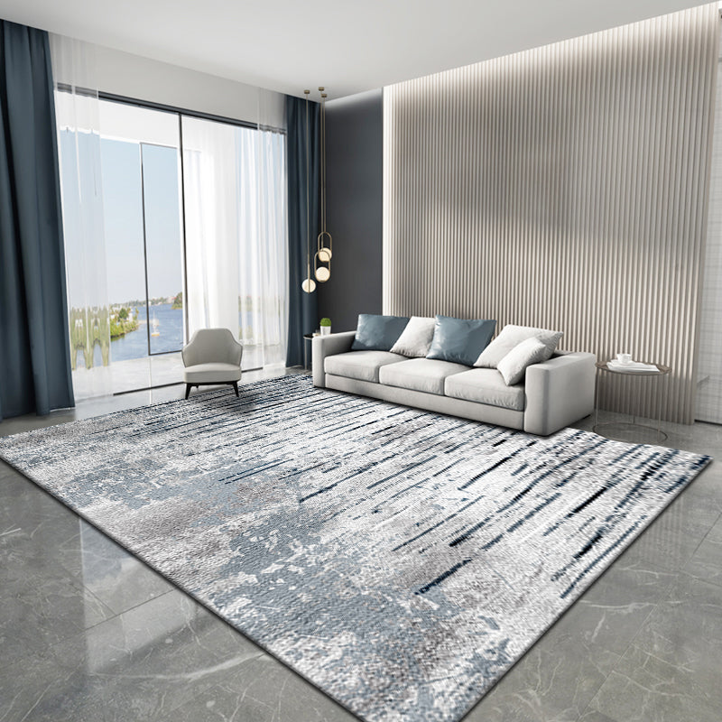Nordic Bedroom Rug Multi Color Abstract Printed Indoor Rug Polyster Non-Slip Washable Area Carpet Dark Gray Clearhalo 'Area Rug' 'Rug' 2392626