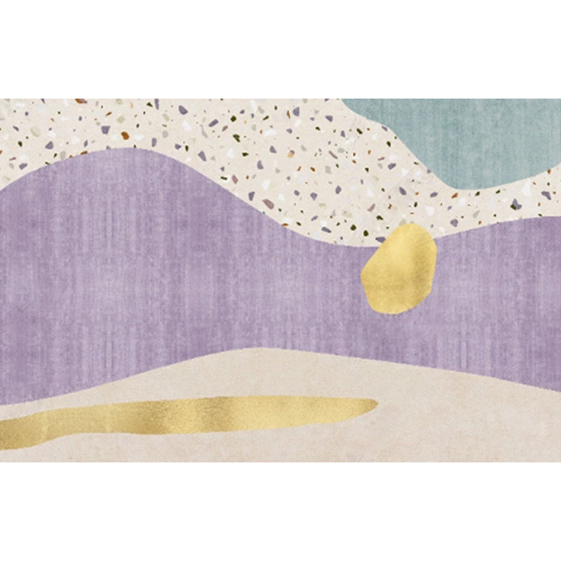 Multi-Colored Living Room Rug Western Color Block Indoor Rug Polypropylene Anti-Slip Easy Care Area Carpet Dark Purple Clearhalo 'Area Rug' 'Rug' 2392790