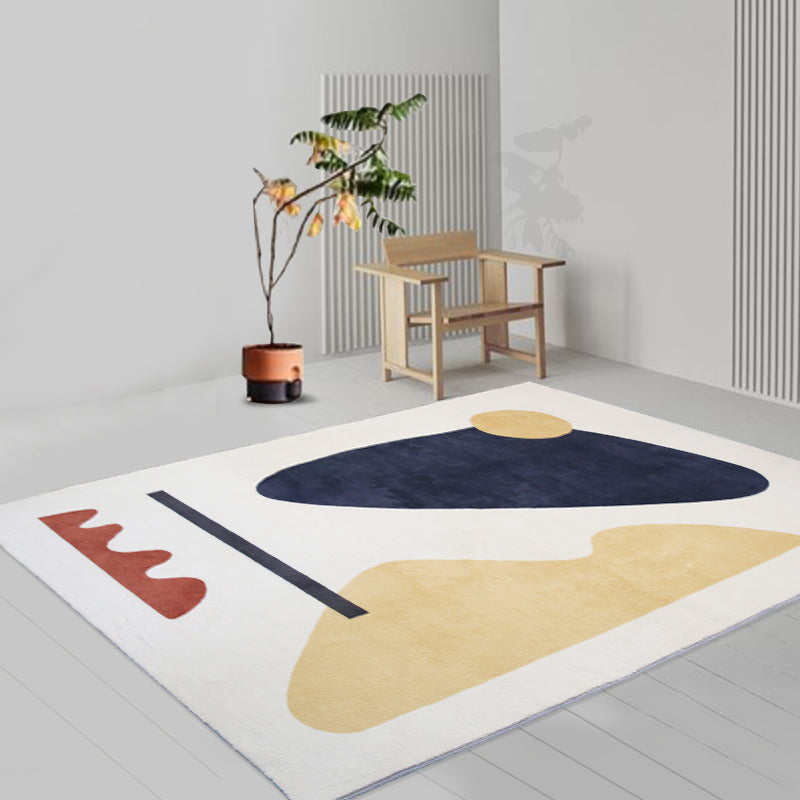 Multi Colored Calming Rug Polypropylene Color Blocked Area Carpet Non-Slip Backing Pet Friendly Indoor Rug for Decor Clearhalo 'Area Rug' 'Rug' 2392802