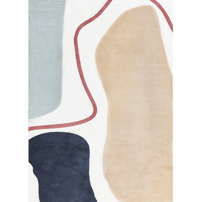 Multi Colored Calming Rug Polypropylene Color Blocked Area Carpet Non-Slip Backing Pet Friendly Indoor Rug for Decor Beige Clearhalo 'Area Rug' 'Rug' 2392808