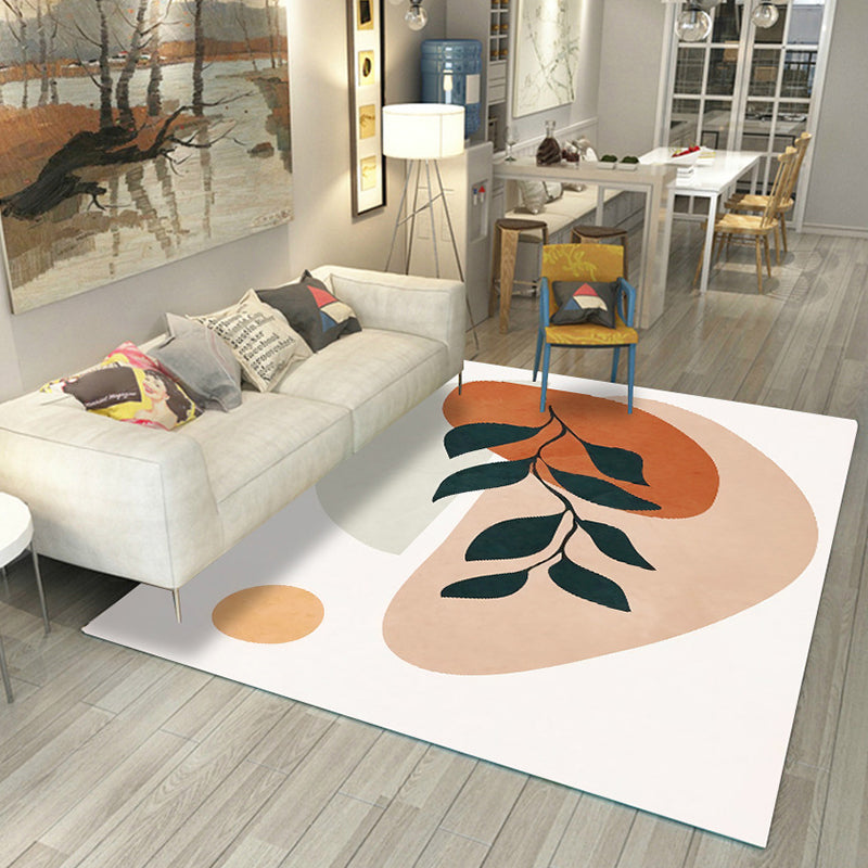 Casual Living Room Rug Multi Color Colorblocked Area Carpet Polypropylene Non-Slip Easy Care Indoor Rug Orange Pink Clearhalo 'Area Rug' 'Rug' 2392824