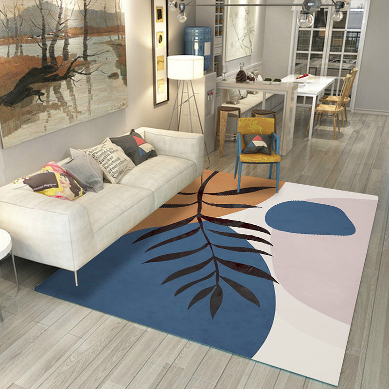 Casual Living Room Rug Multi Color Colorblocked Area Carpet Polypropylene Non-Slip Easy Care Indoor Rug Blue Clearhalo 'Area Rug' 'Rug' 2392827
