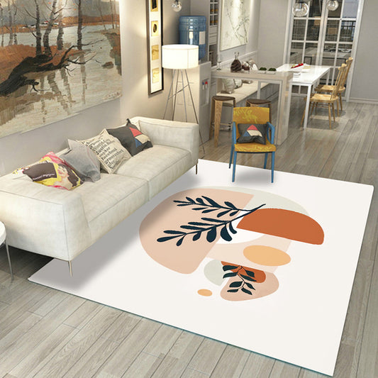 Casual Living Room Rug Multi Color Colorblocked Area Carpet Polypropylene Non-Slip Easy Care Indoor Rug White Clearhalo 'Area Rug' 'Rug' 2392829