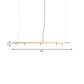 Gold Linear Island Pendant Light Nordic 5 Lights Metal Pendant Lighting Fixture for Dining Room, 39"/47" Wide Clearhalo 'Ceiling Lights' 'Island Lights' Lighting' 239283