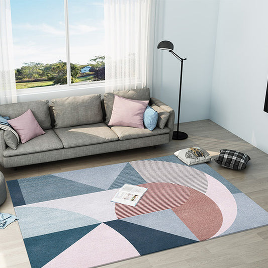 Contemporary Color Block Rug Multicolored Polyster Area Carpet Anti-Slip Backing Washable Indoor Rug for Parlor Clearhalo 'Area Rug' 'Rug' 2392832