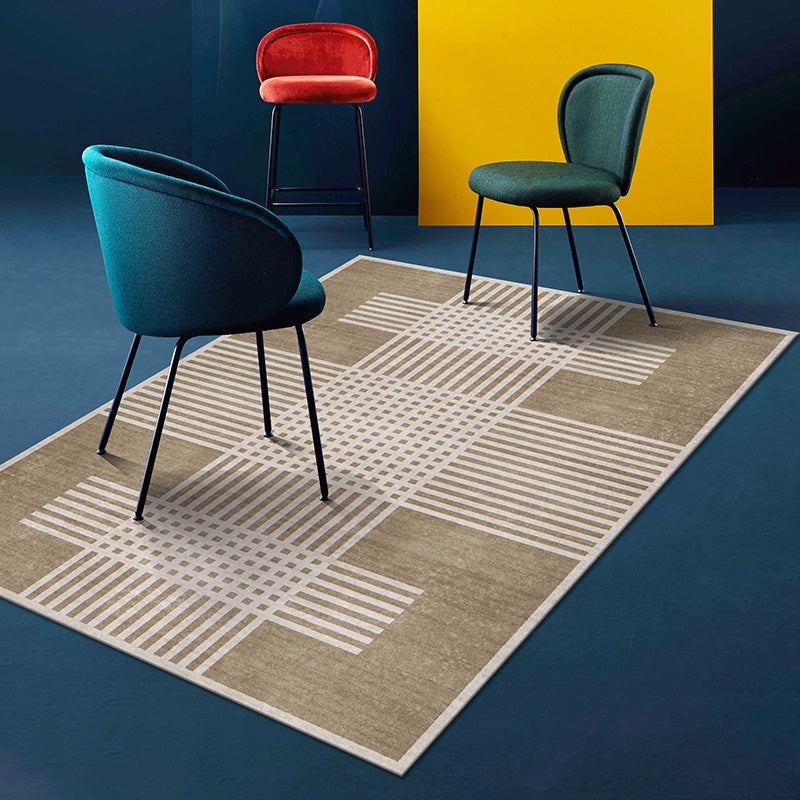 Contemporary Color Block Rug Multicolored Polyster Area Carpet Anti-Slip Backing Washable Indoor Rug for Parlor Clearhalo 'Area Rug' 'Rug' 2392837