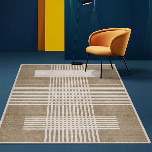 Contemporary Color Block Rug Multicolored Polyster Area Carpet Anti-Slip Backing Washable Indoor Rug for Parlor Clearhalo 'Area Rug' 'Rug' 2392839