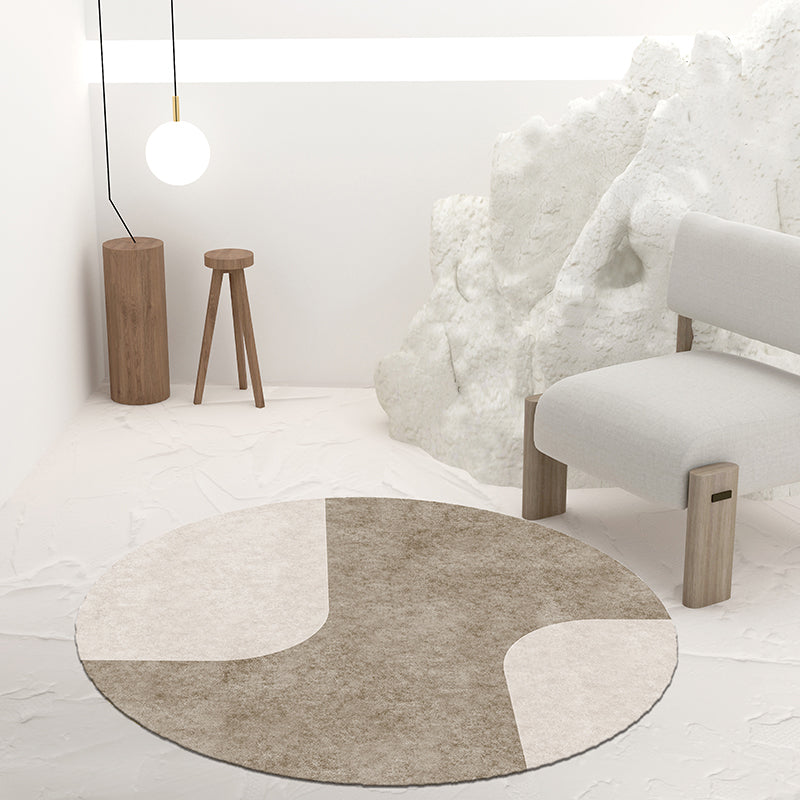 Comfort Colorblock Rug Multi-Colored Polyster Indoor Rug Anti-Slip ...
