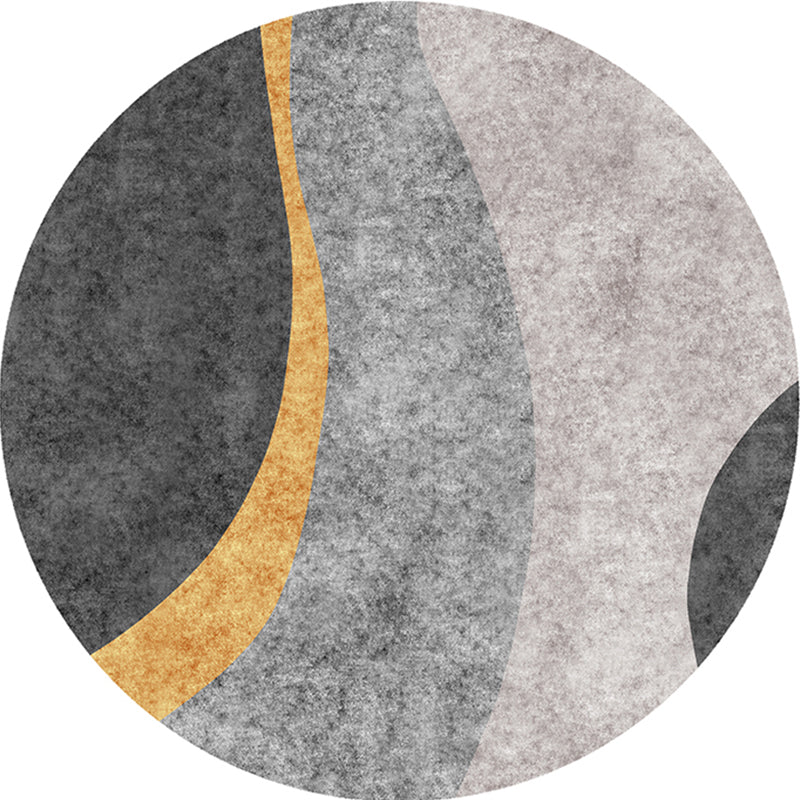 Comfort Colorblock Rug Multi-Colored Polyster Indoor Rug Anti-Slip Backing Machine Washable Area Carpet for Bedroom Dark Gray-Black Clearhalo 'Area Rug' 'Rug' 2392867