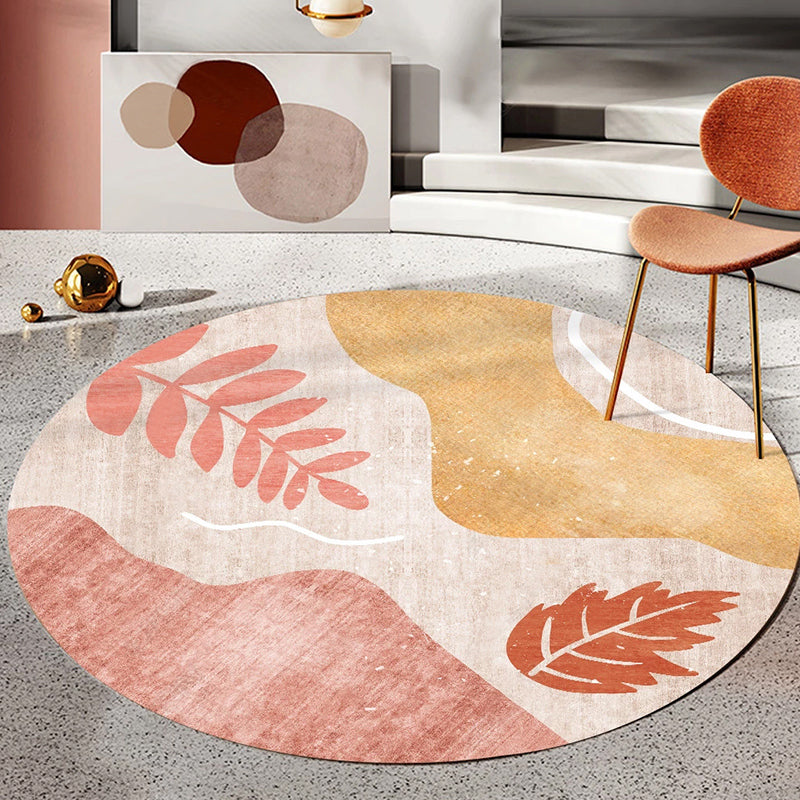 Nordic Decoration Rug Multicolored Colorblock Indoor Rug Non-Slip Backing Stain-Resistant Easy Care Area Carpet Pink-Yellow Clearhalo 'Area Rug' 'Rug' 2392887