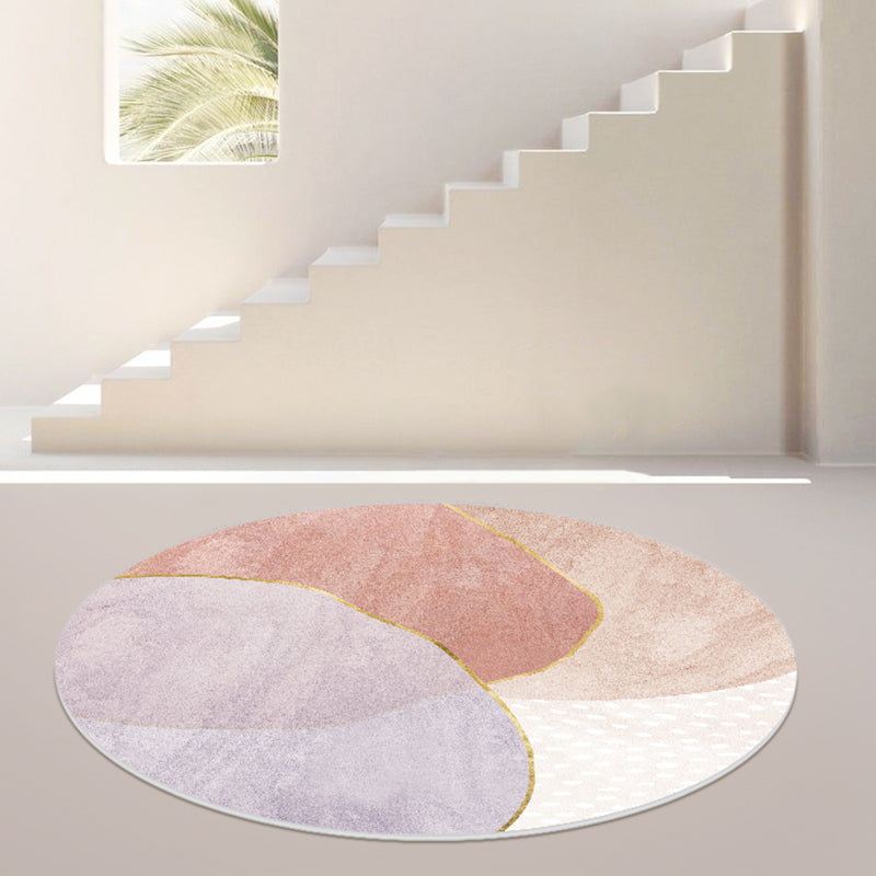 Nordic Decoration Rug Multicolored Colorblock Indoor Rug Non-Slip Backing Stain-Resistant Easy Care Area Carpet Light Purple Clearhalo 'Area Rug' 'Rug' 2392897