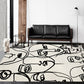 Multicolored Comfort Rug Polyster Hand Printed Area Carpet Non-Slip Backing Pet Friendly Indoor Rug for Room Black Clearhalo 'Area Rug' 'Rug' 2392924