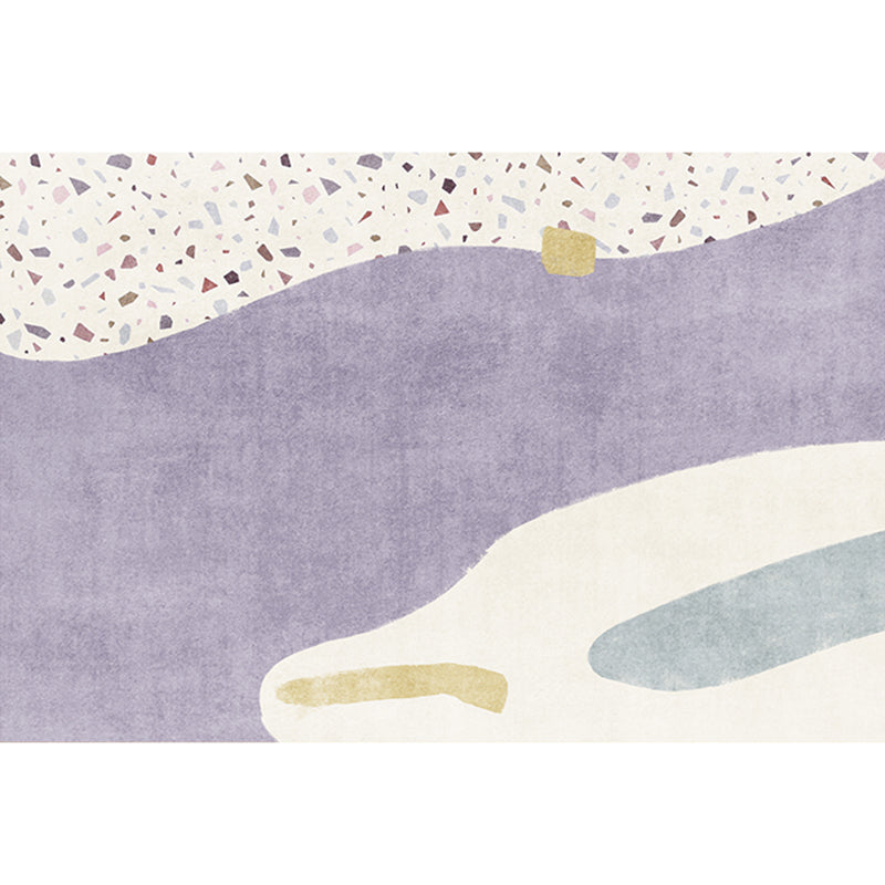 Relaxing Color Block Rug Multicolored Polyster Indoor Rug Anti-Slip Backing Pet Friendly Area Carpet for Decoration Purple Clearhalo 'Area Rug' 'Rug' 2392984