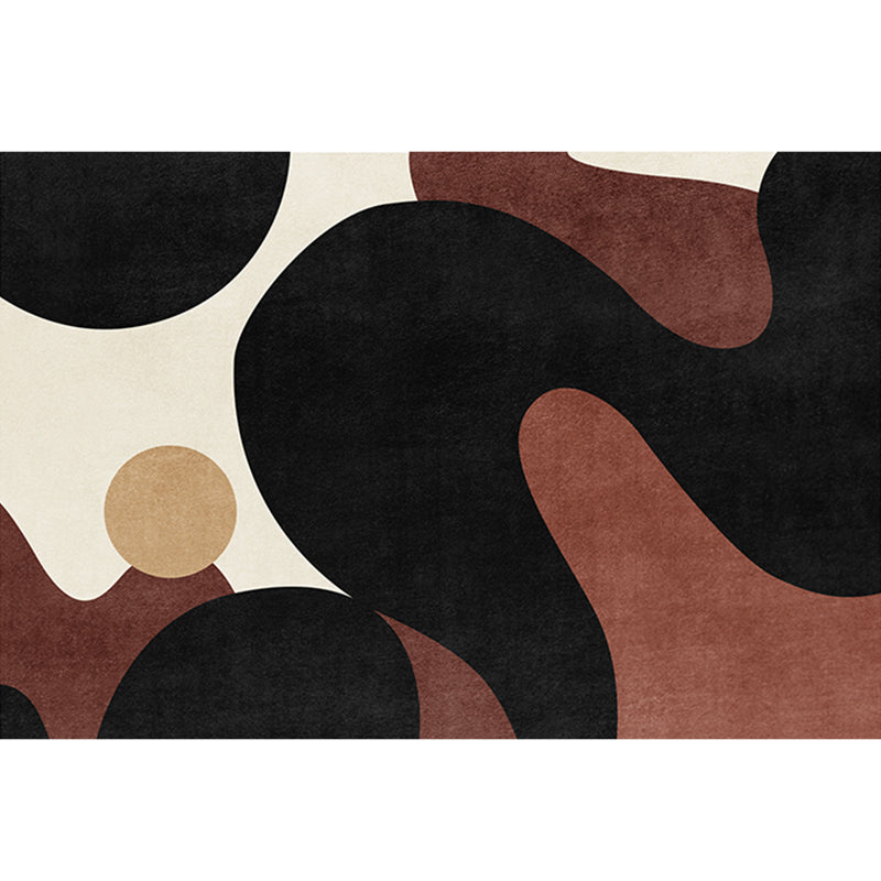 Relaxing Color Block Rug Multicolored Polyster Indoor Rug Anti-Slip Backing Pet Friendly Area Carpet for Decoration Brown Clearhalo 'Area Rug' 'Rug' 2392997