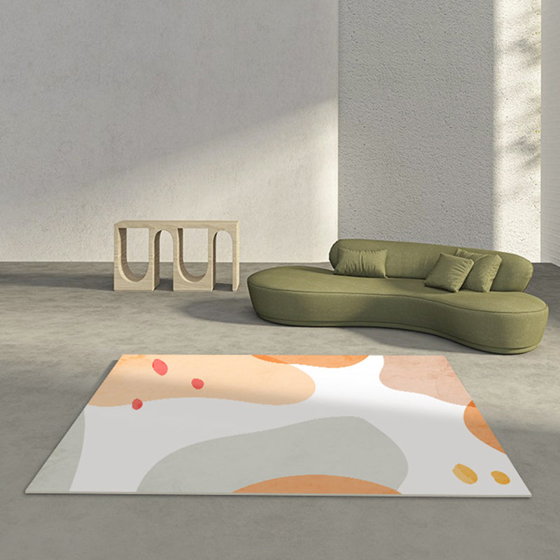 Relaxing Color Block Rug Multicolored PVC Indoor Rug Anti-Slip Backing Stain-Resistant Area Carpet for Room Yellow-Red Clearhalo 'Area Rug' 'Rug' 2393014