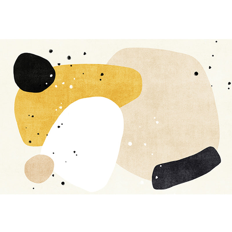 Minimalist Color Block Rug Multicolor Polyster Area Carpet Anti-Slip Backing Pet Friendly Indoor Rug for Decor Yellow Clearhalo 'Area Rug' 'Rug' 2393022