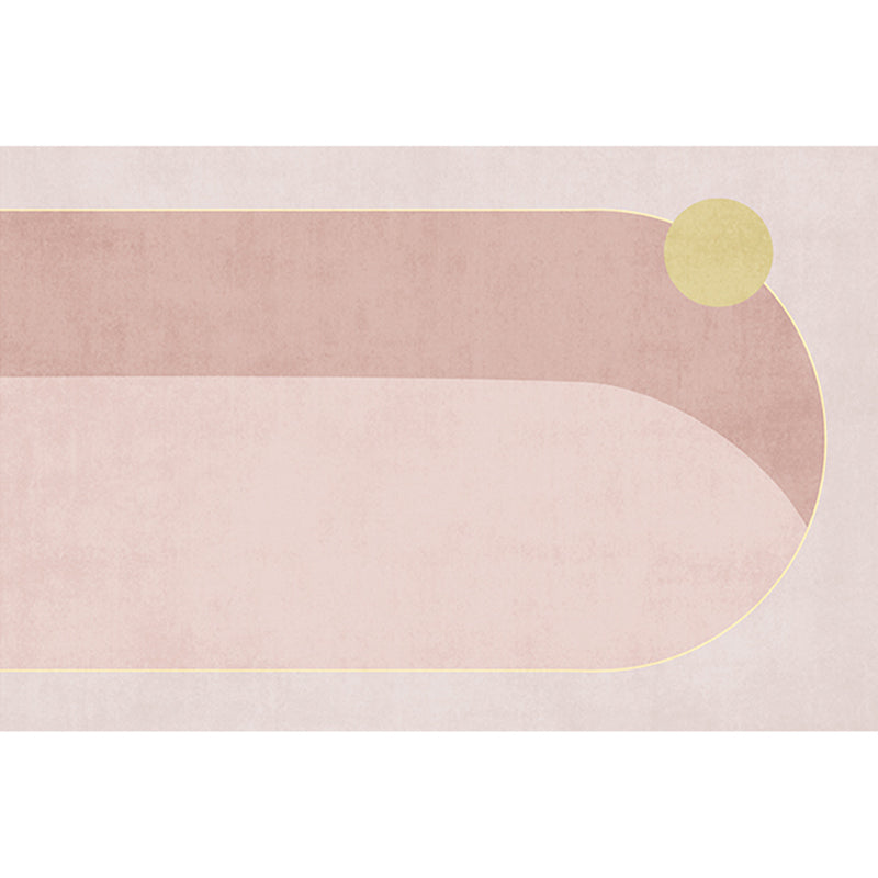 Scandinavian Color Block Rug Multicolor Synthetics Indoor Rug Anti-Slip Backing Stain-Resistant Area Carpet for Decor Pink Clearhalo 'Area Rug' 'Rug' 2393037