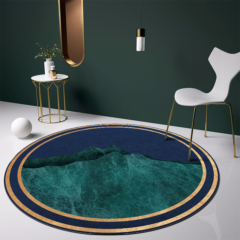 Oriental Flower Printed Rug Multicolor Polypropylene Area Carpet Non-Slip Backing Stain-Resistant Indoor Rug for Decoration Green Clearhalo 'Area Rug' 'Rug' 2393075