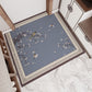 Chinese Flower Print Rug Multi Colored PVC Door Mat Anti-Slip Backing Stain-Resistant Door Mat for Room Gray-Blue Clearhalo 'Area Rug' 'Rug' 2393106