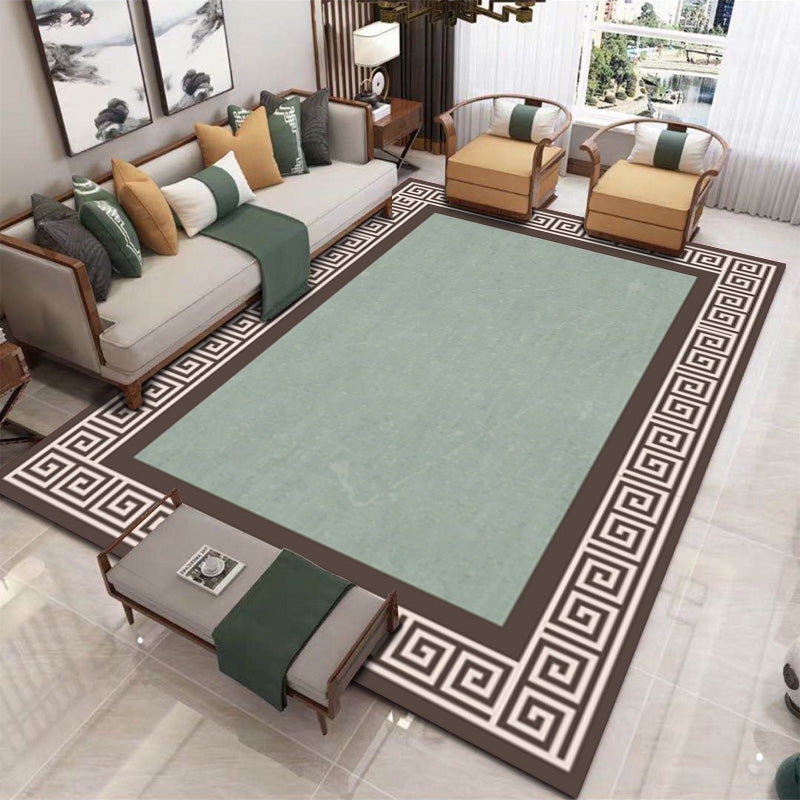 Formal Living Room Rug Multi-Color Patterned Indoor Rug Polyster Anti-Slip Backing Washable Area Carpet Green Clearhalo 'Area Rug' 'Rug' 2393155