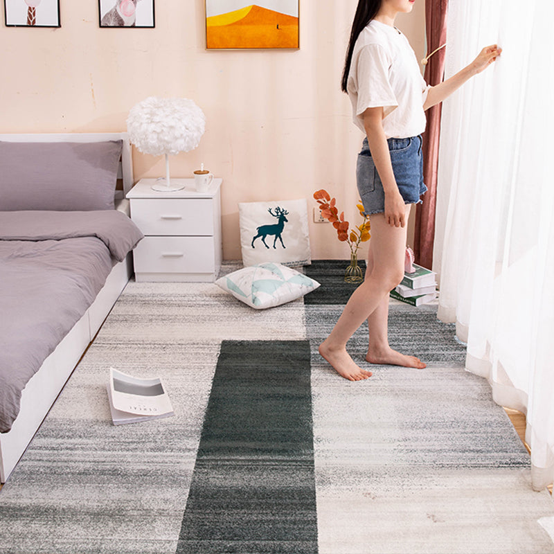 Comfort Hand Printed Rug Multicolored Lamb Wool Area Rug Non-Slip Backing Easy Care Indoor Rug for Bedroom Blackish Green Clearhalo 'Area Rug' 'Rug' 2393168