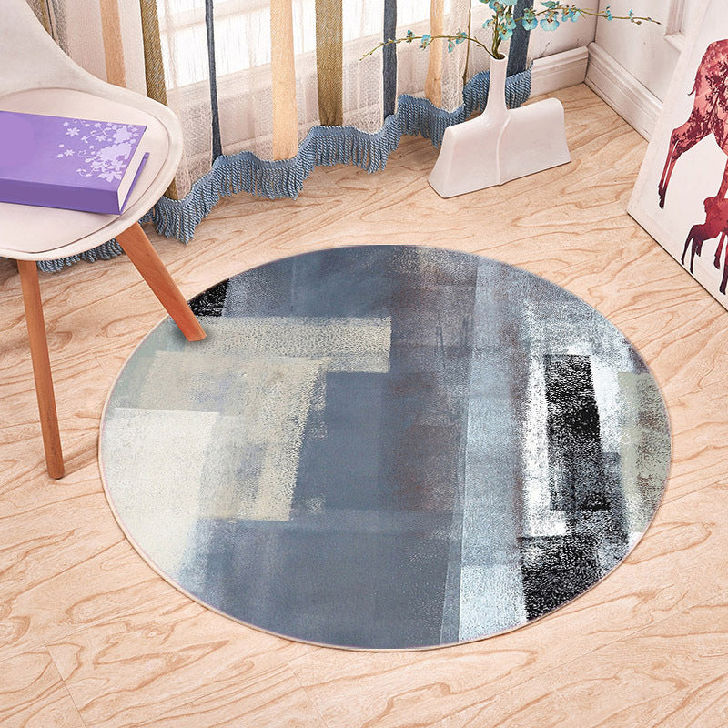 Casual Plant Printed Rug Multicolored Synthetics Area Carpet Non-Slip Backing Stain-Resistant Indoor Rug for Bedroom Grey Clearhalo 'Area Rug' 'Modern' 'Rugs' Rug' 2393243