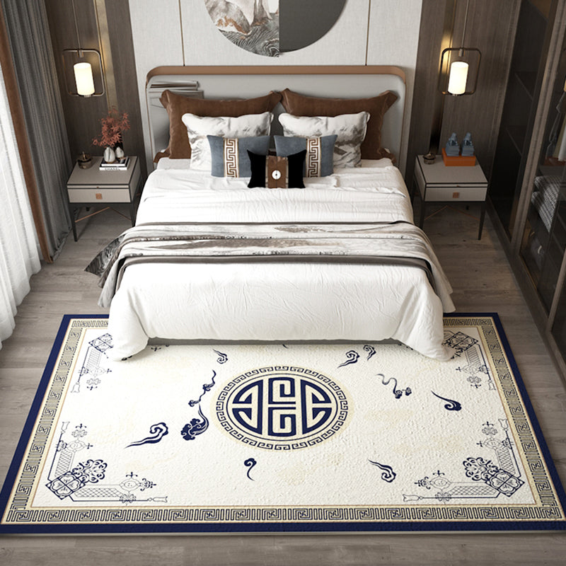 Oriental Parlor Rug Multi-Color Floral Print Indoor Rug Polyster Anti-Slip Backing Easy Care Area Carpet Grey Clearhalo 'Area Rug' 'Rug' 2393364