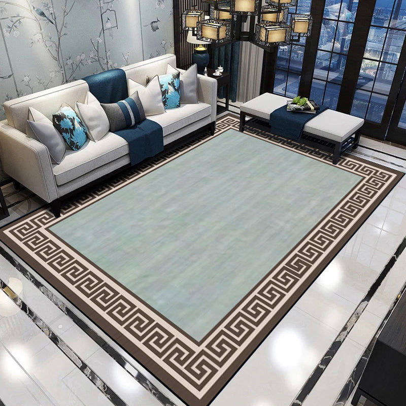 Vintage Living Room Rug Multi-Color Flower Printed Indoor Rug Polyster Anti-Slip Backing Pet Friendly Carpet Light Green Clearhalo 'Area Rug' 'Rug' 2393408