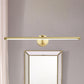 Golden Pipe Shaped Vanity Light Modern Stylish 16"/21.5" Width LED Metal Wall Sconce Light for Bathroom Clearhalo 'Cast Iron' 'Glass' 'Industrial' 'Modern wall lights' 'Modern' 'Tiffany' 'Traditional wall lights' 'Vanity Lights' 'Wall Lights' Lighting' 239341