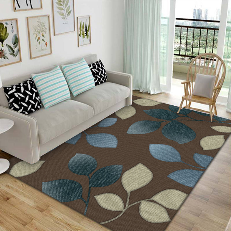 Multicolor Cottage Rug Polyster Plant Printed Indoor Rug Pet Friendly Easy Care Washable Area Carpet for Room Coffee Clearhalo 'Area Rug' 'French Country' 'Rugs' Rug' 2393428