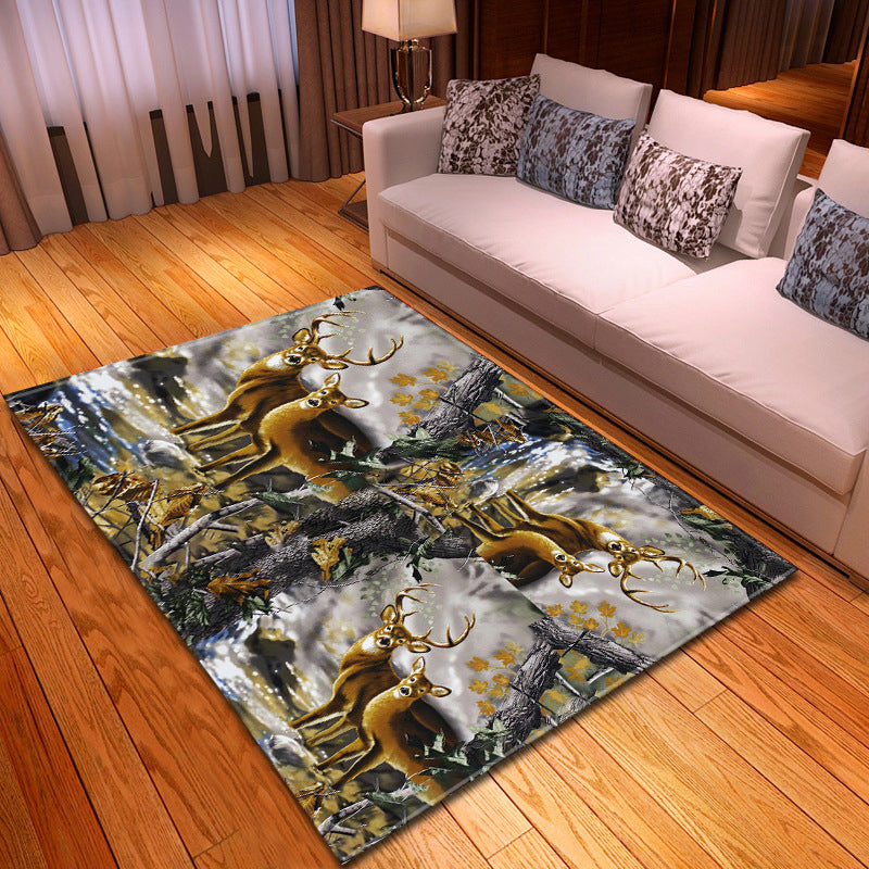 Nordic Animal Print Rug Multicolor Synthetics Indoor Rug Anti-Slip Backing Pet Friendly Area Rug for Living Room Tan Clearhalo 'Area Rug' 'Modern' 'Rugs' Rug' 2393441