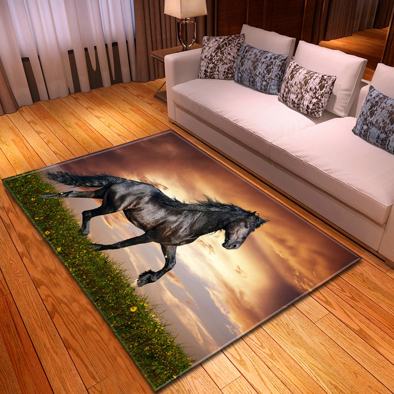 Nordic Animal Print Rug Multicolor Synthetics Indoor Rug Anti-Slip Backing Pet Friendly Area Rug for Living Room Light Brown Clearhalo 'Area Rug' 'Modern' 'Rugs' Rug' 2393442