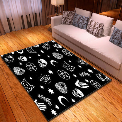 Nordic Animal Print Rug Multicolor Synthetics Indoor Rug Anti-Slip Backing Pet Friendly Area Rug for Living Room Black Clearhalo 'Area Rug' 'Modern' 'Rugs' Rug' 2393443
