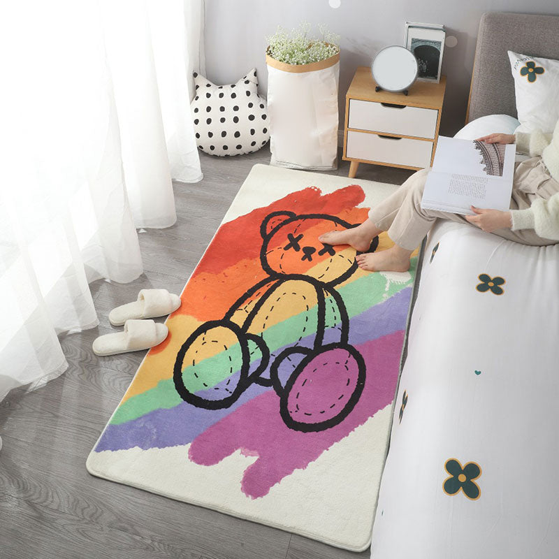 Purple Cartoon Print Rug Polyster Nordic Indoor Rug Non-Slip Backing Washable Easy Care Area Carpet for Room Clearhalo 'Area Rug' 'Rug' 2393493